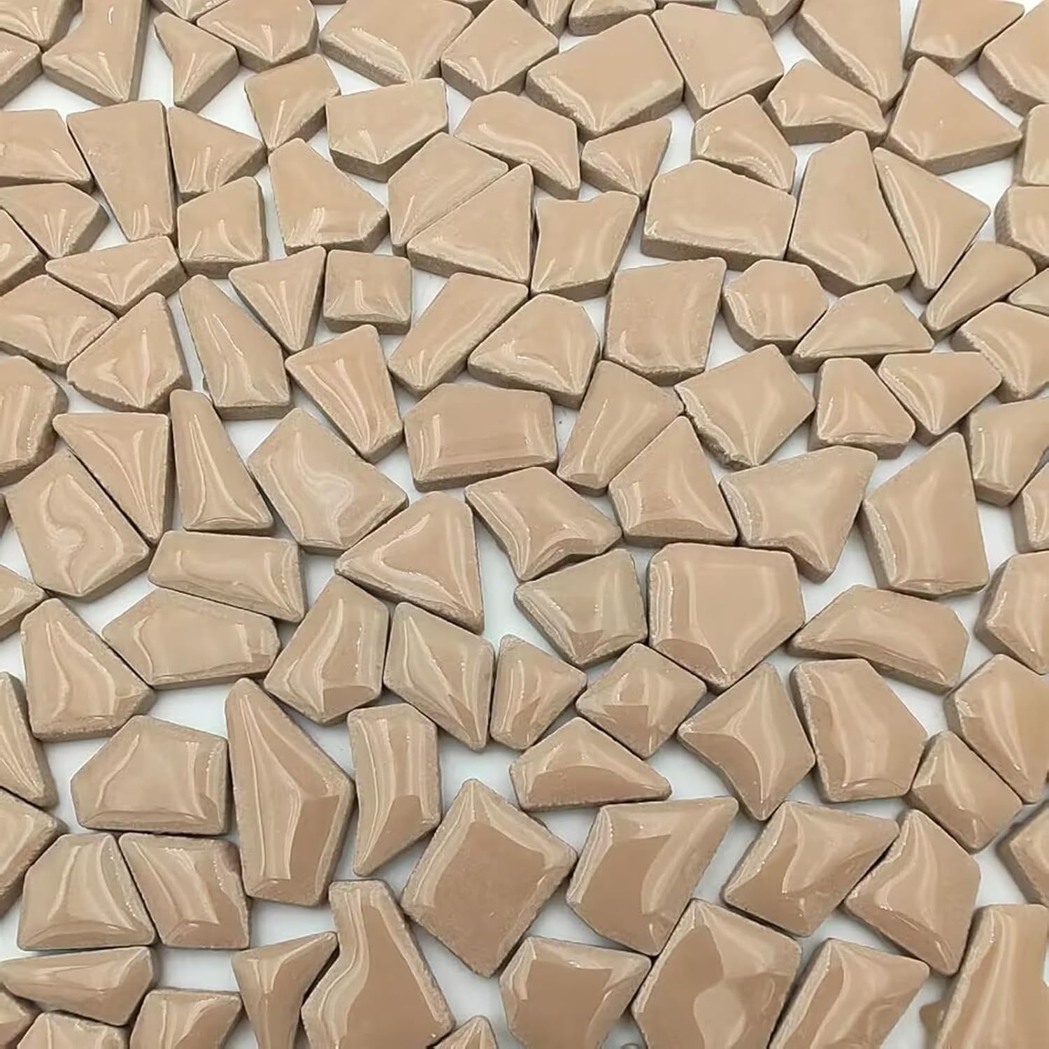 Mosaico de cerámica de 7.05 oz para manualidades, azulejos de mosaico de porcelana de color irregular de 0.2 x 0.8 pulgadas para decoración del