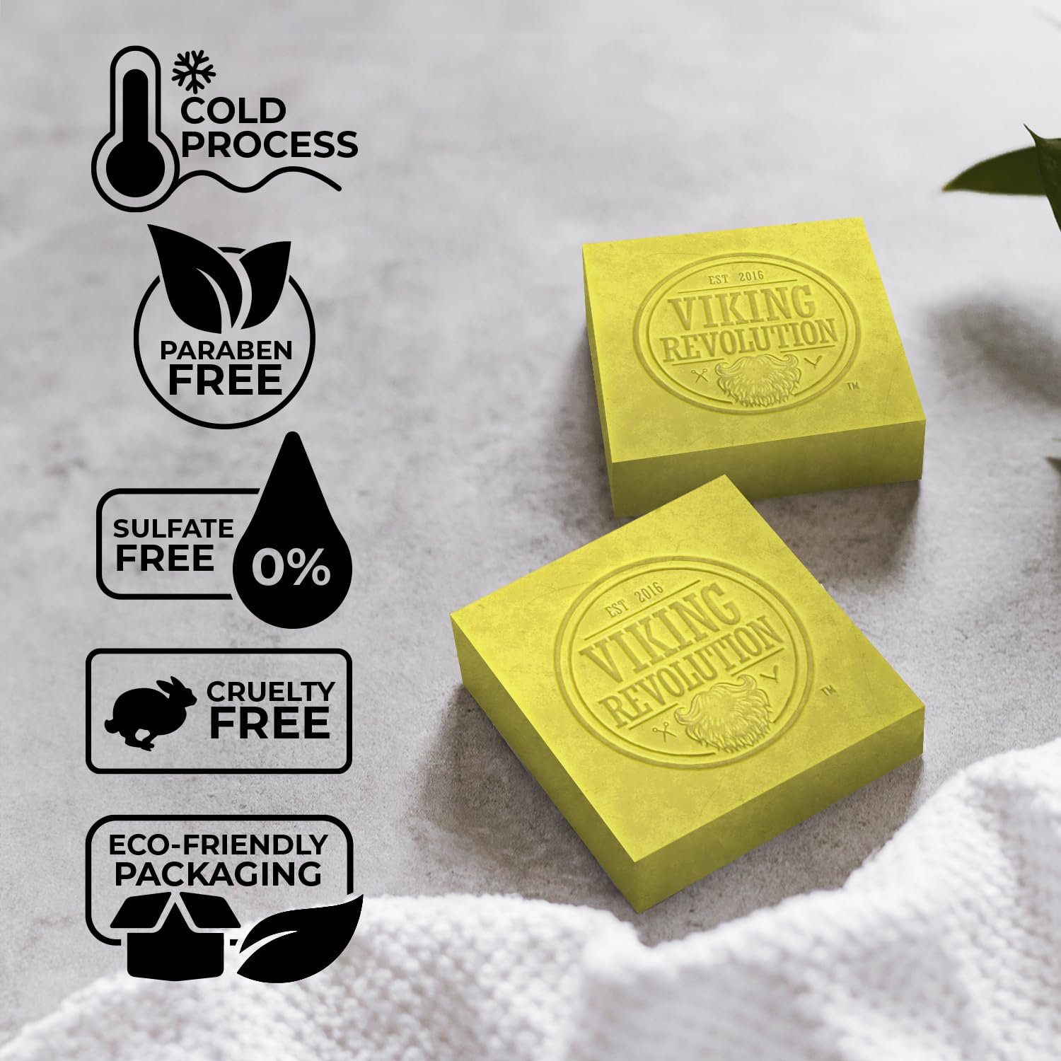 Viking Revolution Jabón natural de bergamota para hombres, barra de jabón para hombre con aceites esenciales prensado en frío para hombres, jabón