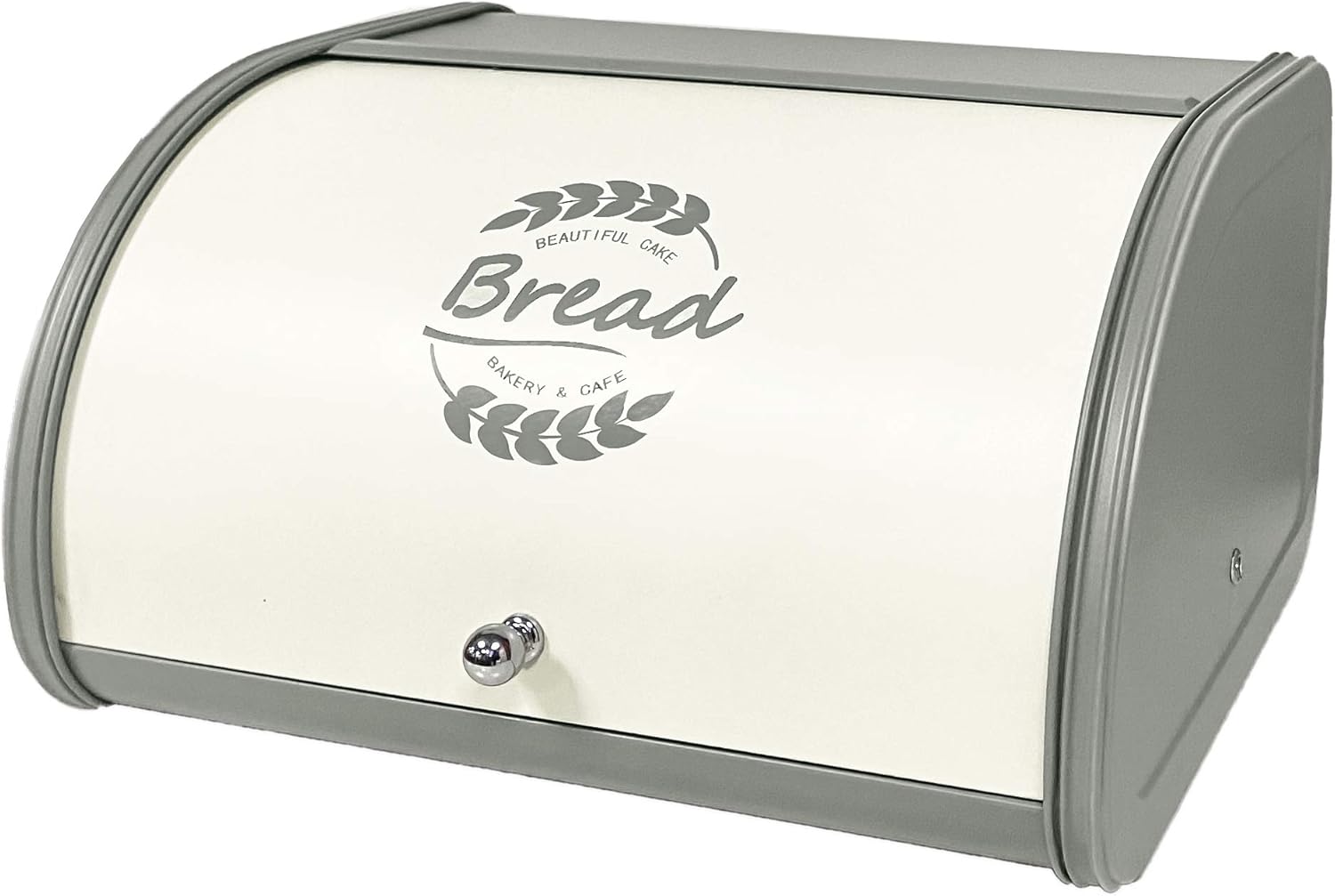 X458 – Recipientes de almacenamiento para panpapeleracocina con tapa superior enrollable (gris)