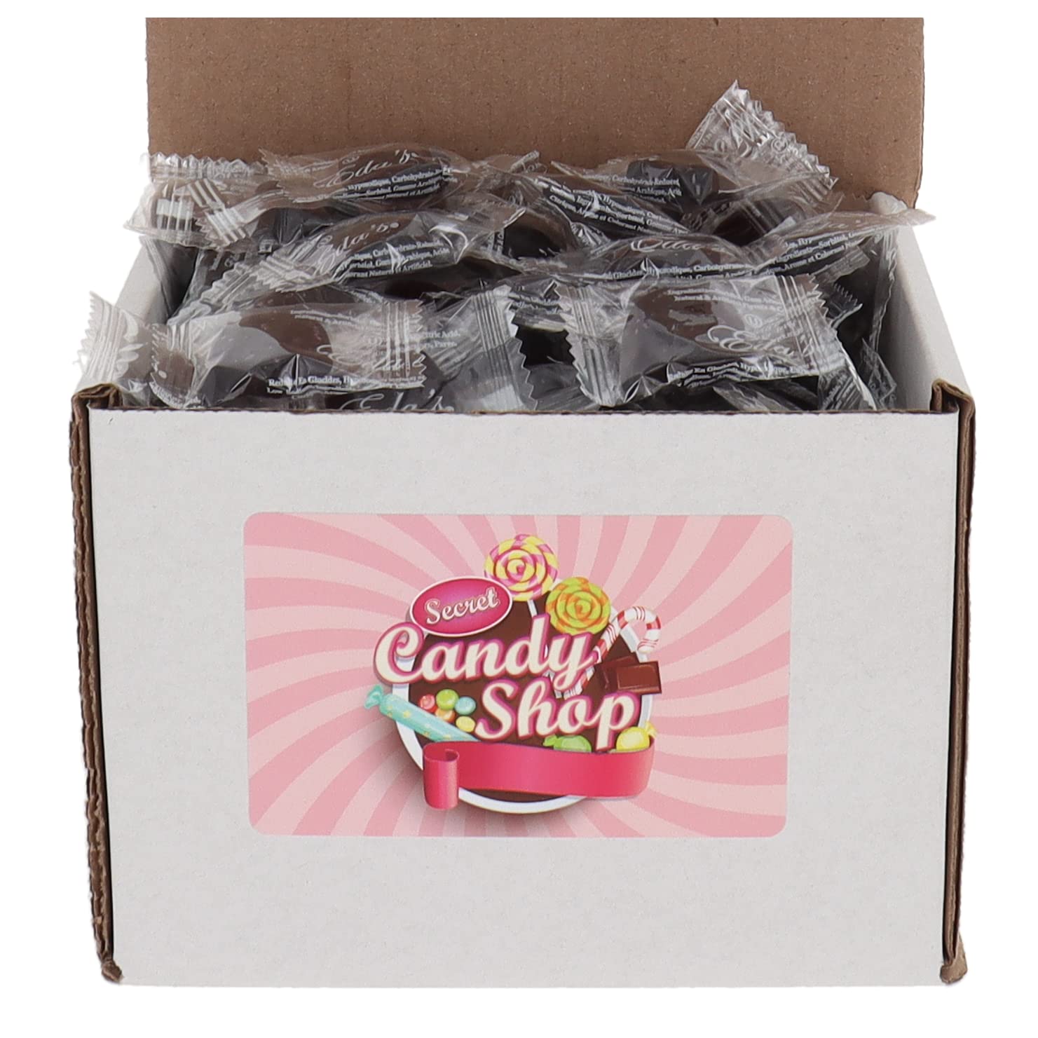 Eda’s – Caramelos duros sin azúcar, sin azúcar, a granel en caja (envueltos individualmente) (Raspberry, 8 onzas)
