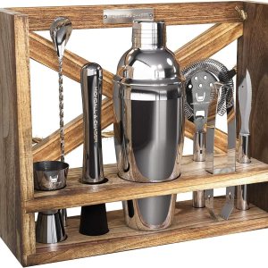 Highball & Chaser Juego de coctelera colgante de 25 onzas, juego de coctelera y juego de bar para bares caseros, kit de barman mixología y Highball & Chaser Juego de coctelera colgante de 25 onzas, juego de coctelera y juego de bar para bares caseros, kit de barman mixología y