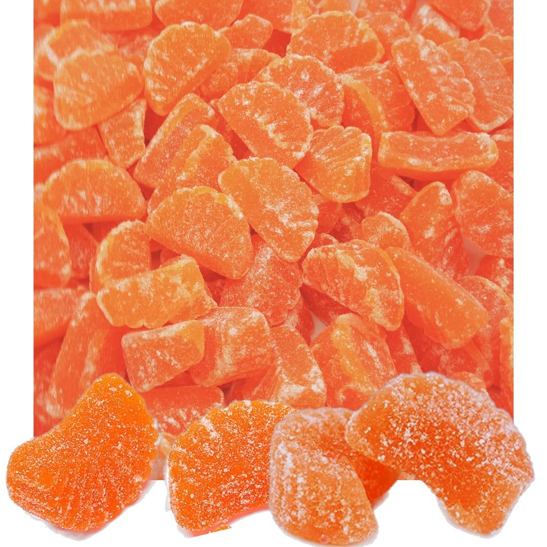 Orange Slice Candy – Caramelo de gomita de rodajas de naranja – Hecho con jugo de fruta real – Paquete a granel – 3 libras (rebanada de naranja)
