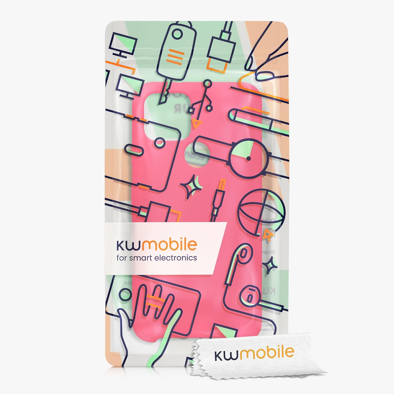 kwmobile Funda compatible con Google Pixel 5 – Funda de silicona TPU con acabado suave – Rosa neón