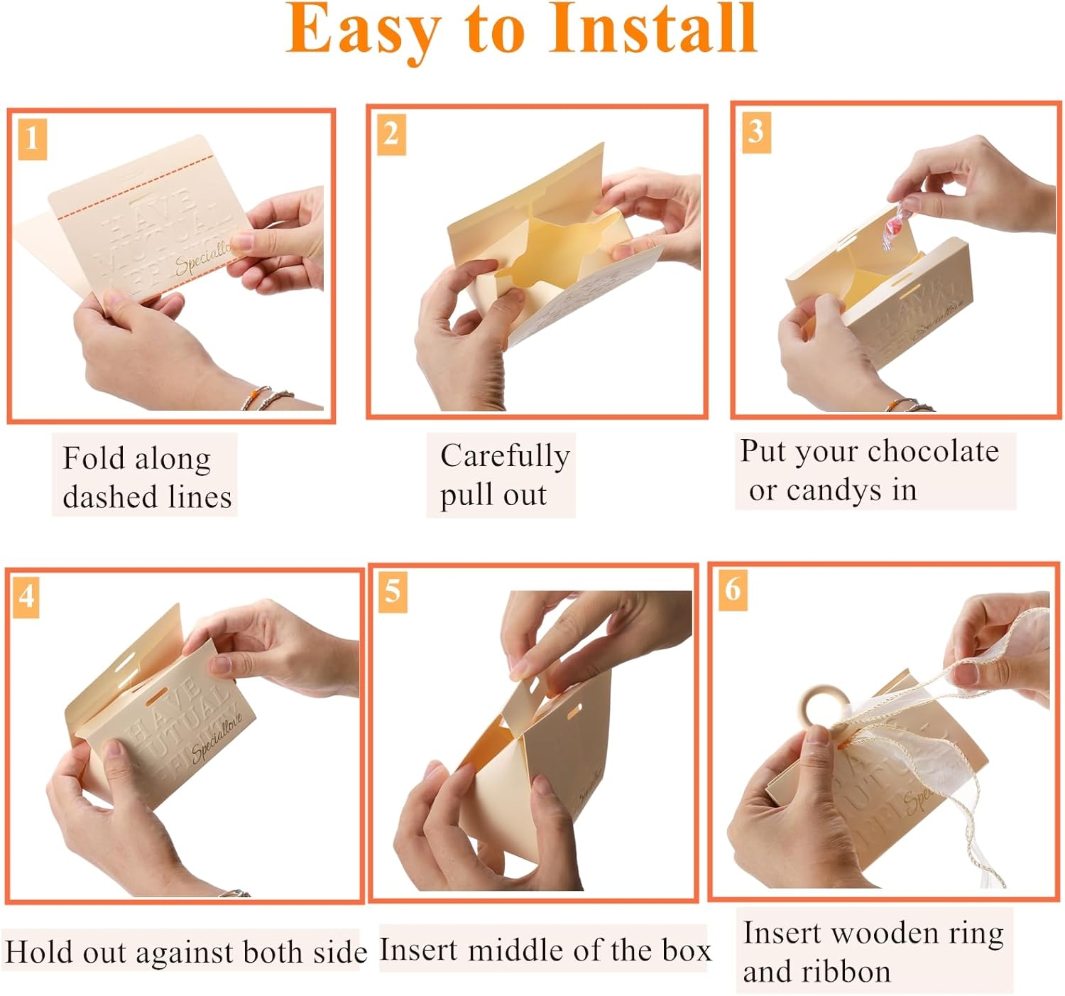 Yopay Paquete de 30 cajas de regalo de boda, pequeñas cajas de regalo para invitados con asa, elegantes cajas de dulces de chocolate blancas con