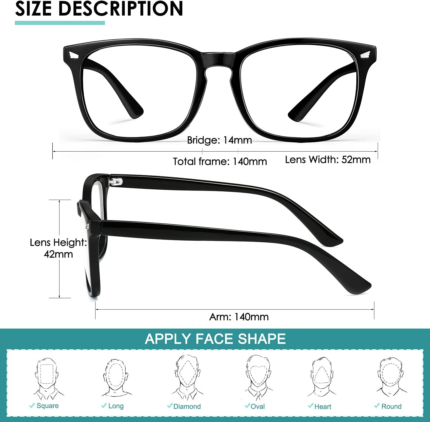 hunsquer – Anteojos de luz azul unisex para computadora