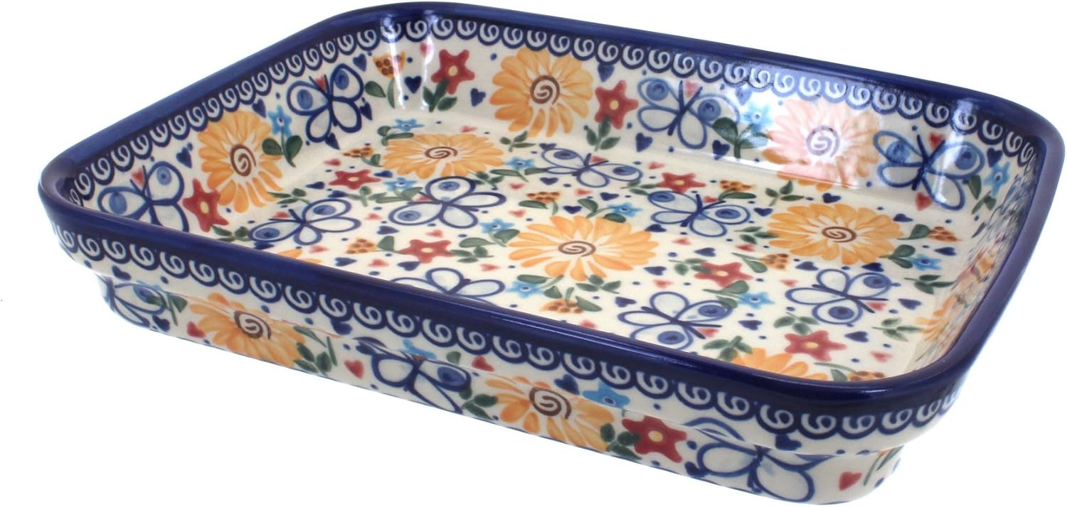 Blue Rose Polaco Cerámica Mariposa Mediano Rectangular Baker