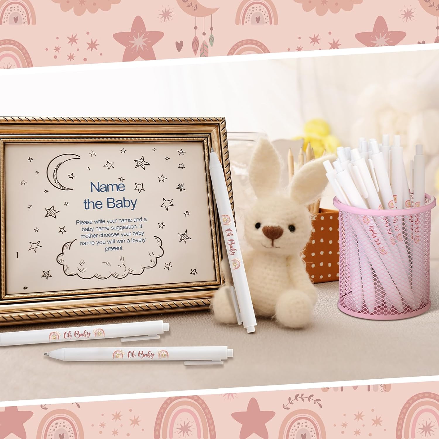 36 bolígrafos retráctiles de tinta de gel para baby shower, para invitados, juegos a granel, niños o niñas, bolígrafos de gel retráctiles,