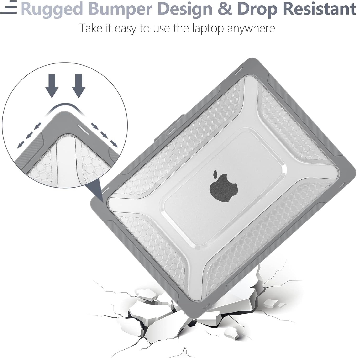 Batianda Funda compatible con MacBook Pro M3 de 14 pulgadas modelo A2779A2918 versión 2023 2021, diseño de panal resistente, carcasa rígida
