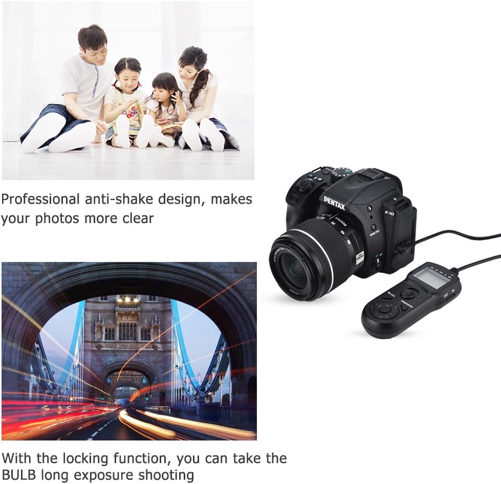 JJC Intervalómetro con cable temporizador disparador remoto para Nikon Z5 Z6 II Z7 II D3300 D3200 D3100 D5600 D5500 D5300 D7500 D7200 D750 D610 D90