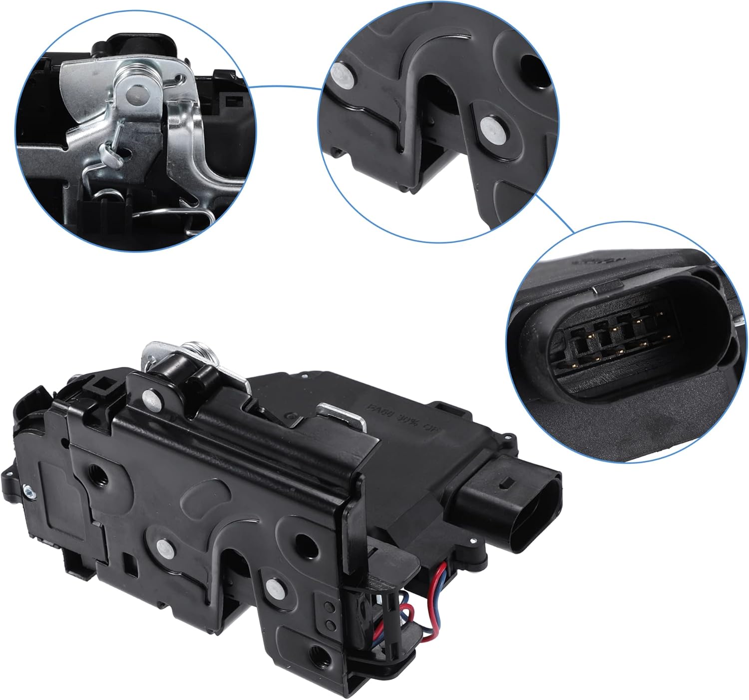 ACROPIX Actuador de cerradura de puerta delantera derecha para Audi TT Roadster para Porsche Boxster – Paquete de 1 negro