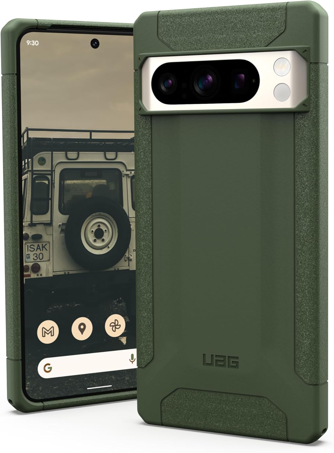 URBAN ARMOR GEAR UAG – Funda protectora hecha para Google Pixel 8 Pro, color verde oliva verde oliva, delgada, resistente a los impactos, resistente