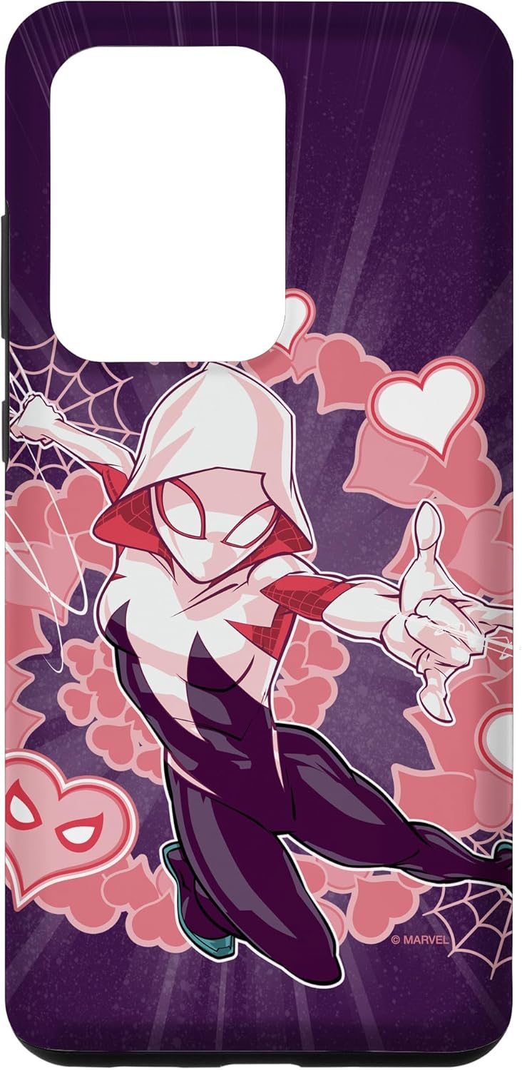 Funda para Galaxy S20 Ultra Marvel Spider-Man en el Spider-Verse Gwen Stacy Hearts