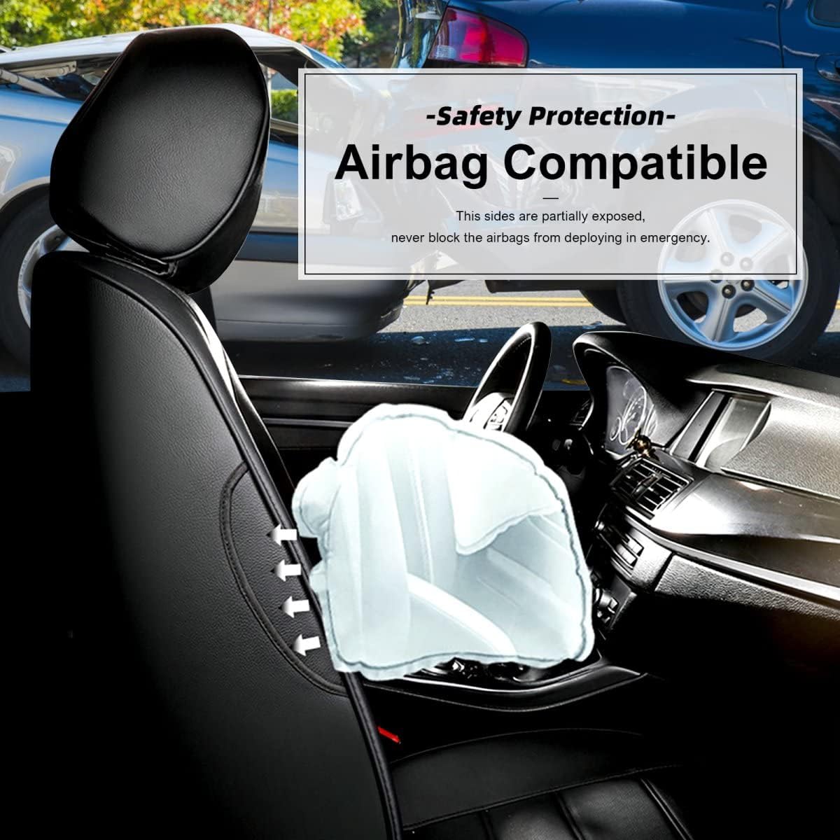 AOMSAZTO Funda de asiento de automóvil para Toyota Tacoma 2016-2024, juego completo de 5 asientos, cojín de cuero para asiento de automóvil,