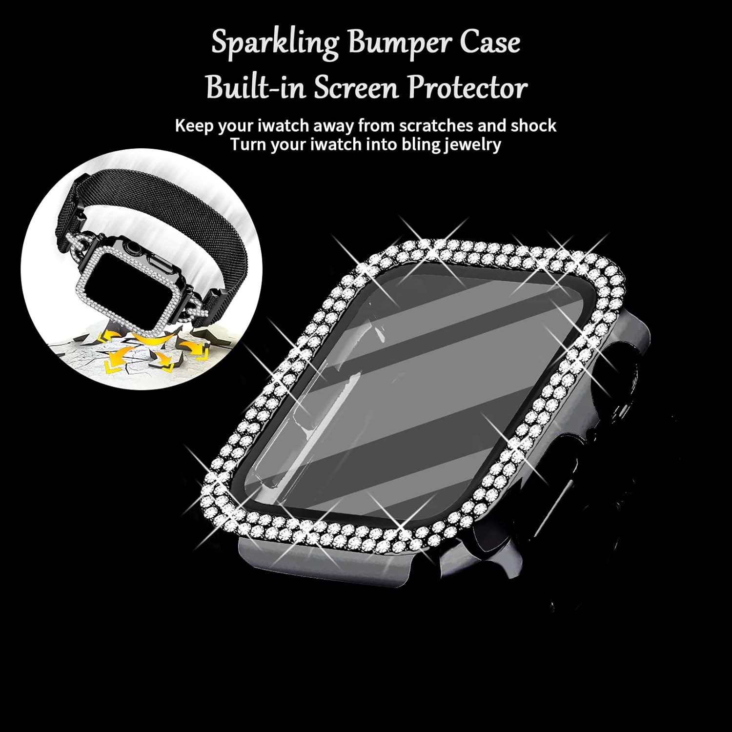 JOYOZY Correa magnética compatible con Apple Watch Band de 1.496 pulgadas, 1.575 pulgadas, 1.614 pulgadas, 1.654 pulgadas, 1.732 pulgadas, correa