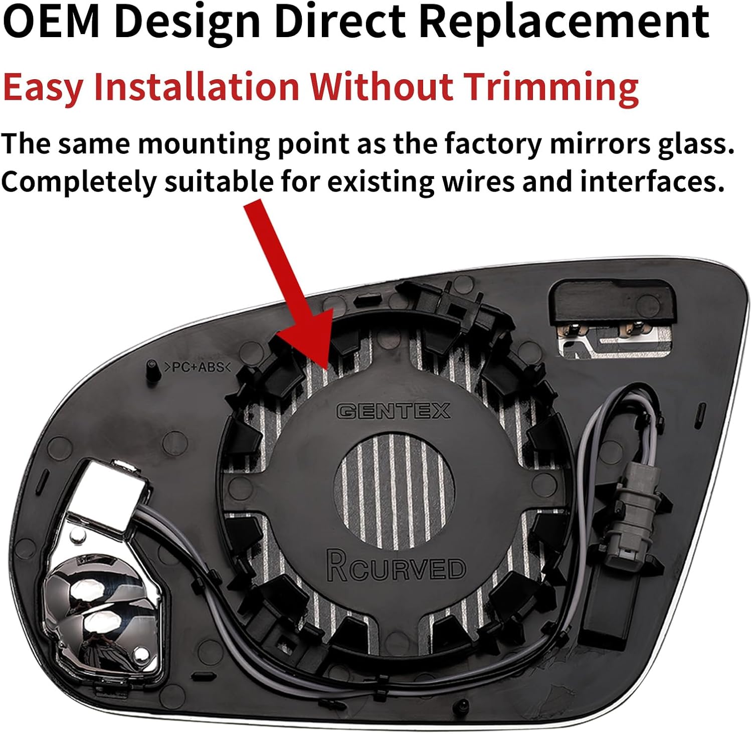 Espejo lateral de pasajero de repuesto para Mercedes Benz Clase C W205 2015-2021 Clase E W213 2016-2021 Clase S W222 2014-2021 GLC W253 2016-2021 –