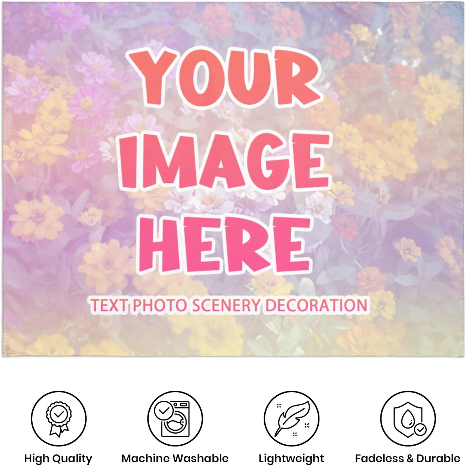 kakapiu Tapiz personalizado, póster personalizado, diseño de tus fotos, collage, decoración para colgar en la pared, bodas, hogar, regalos
