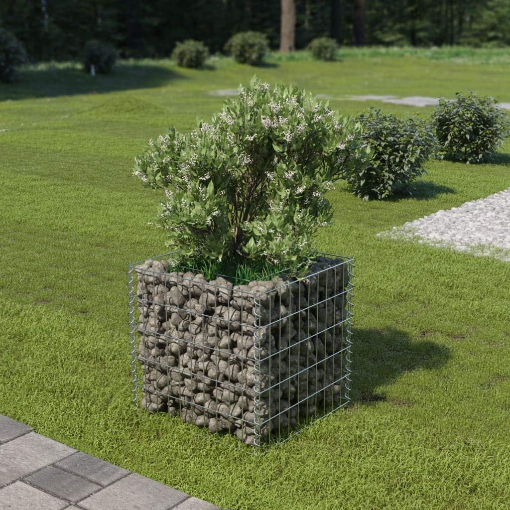 Garden Gabion – Cama elevada  Maceta de gaviones para patio al aire libre  Cesta de gaviones de metal para patio trasero para verduras, flores y