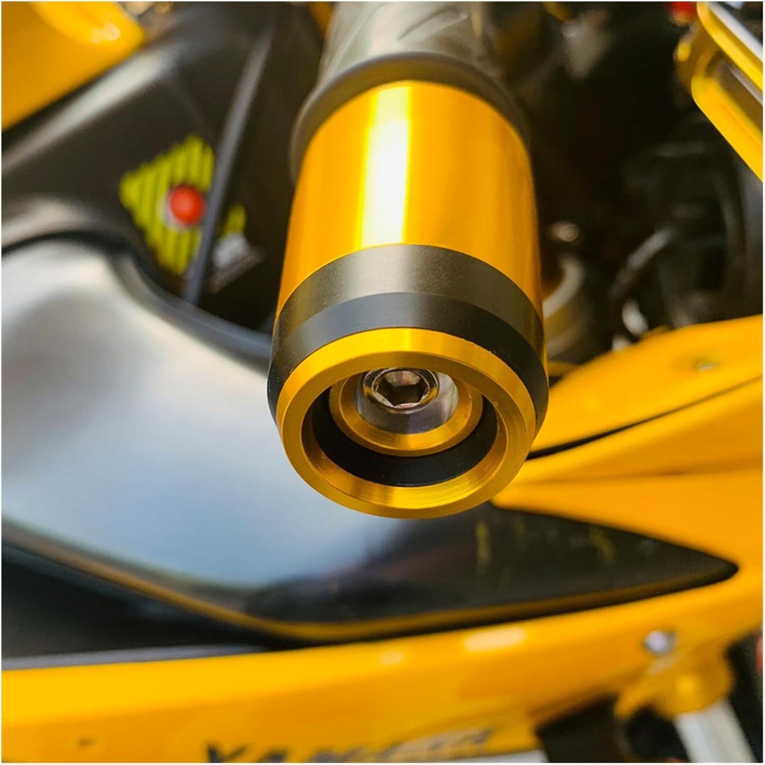 Para Yamaha MT-03 MT03 MT 03 78 pulgadas manillar extremo manillar empuñaduras extremos tapas enchufe peso motocicleta accesorios (color  azul,