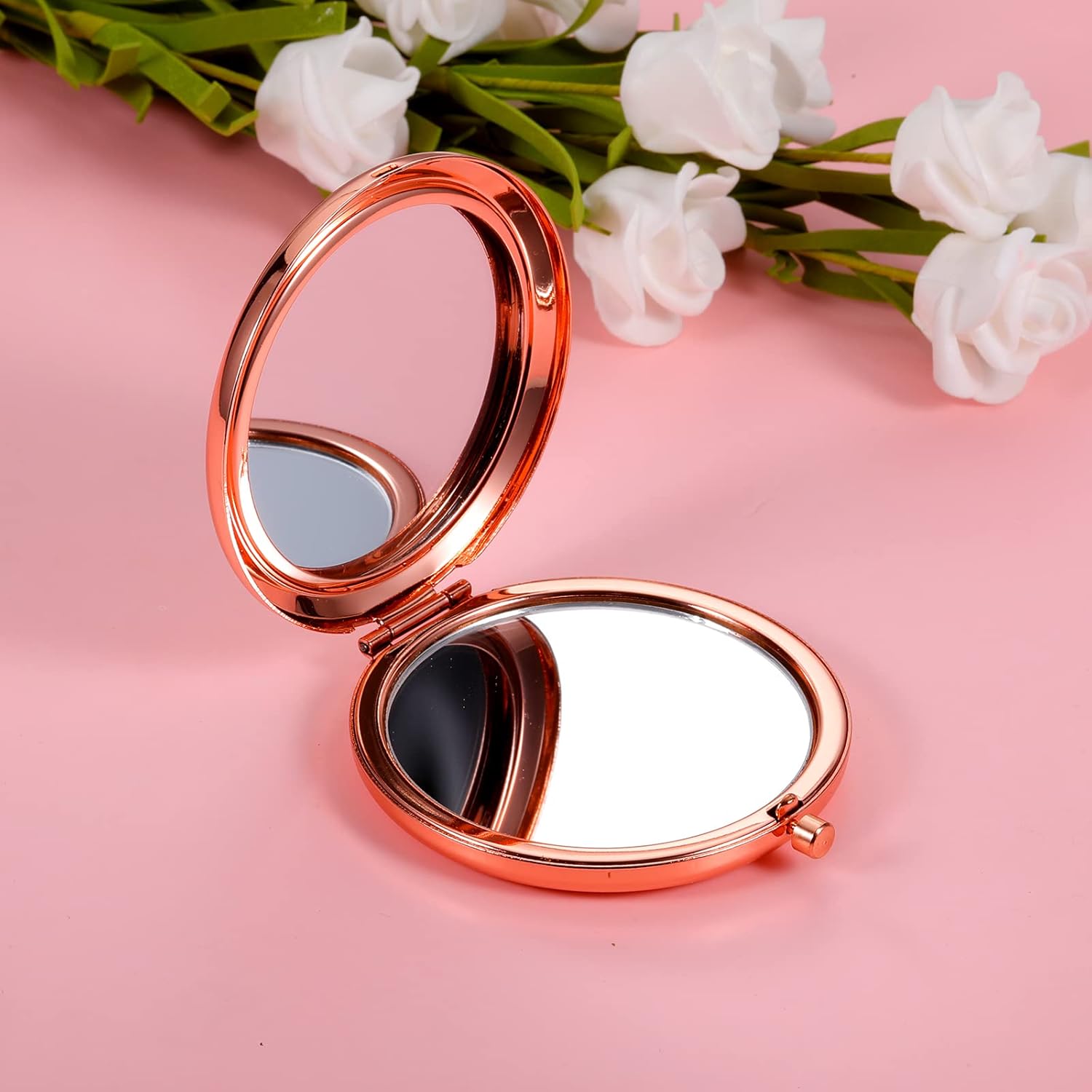 XPENMULBOJA Regalos de Navidad para mujer, espejo de maquillaje para cumpleaños, Navidad, espejo compacto, regalos para niña, hija, mamá, amigas,