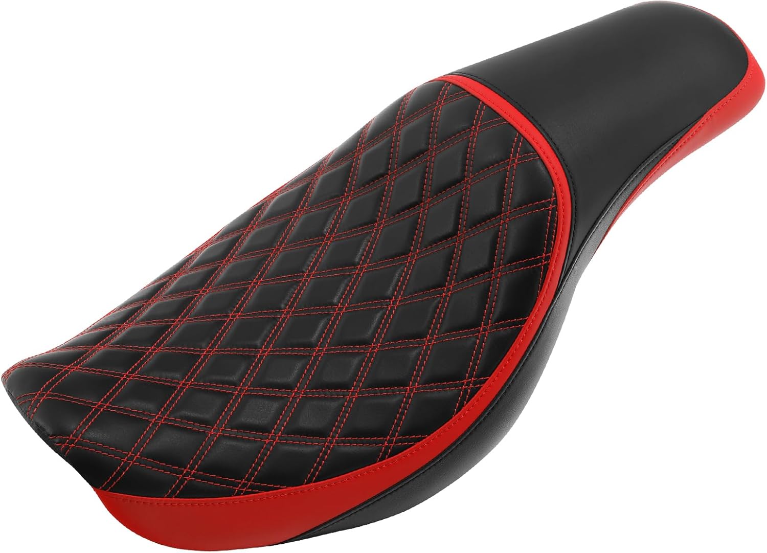 TCT-MOTORPARTS Asiento de pasajero negro de 2 plazas para Harley Dyna FXDL FXDB 2006-2017