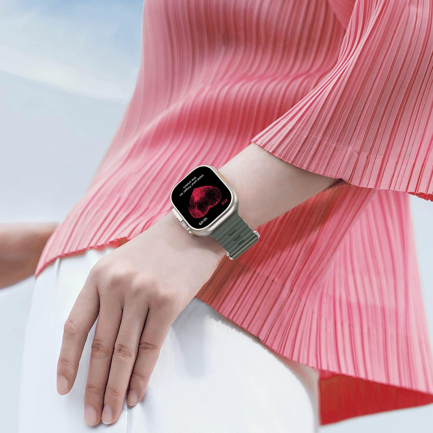 Anlinser Correas compatibles con Apple Watch Band de 1.92, 1.77, 1.73 y 1.65 pulgadas, correa deportiva ajustable diseñada para Apple Watch Ultra