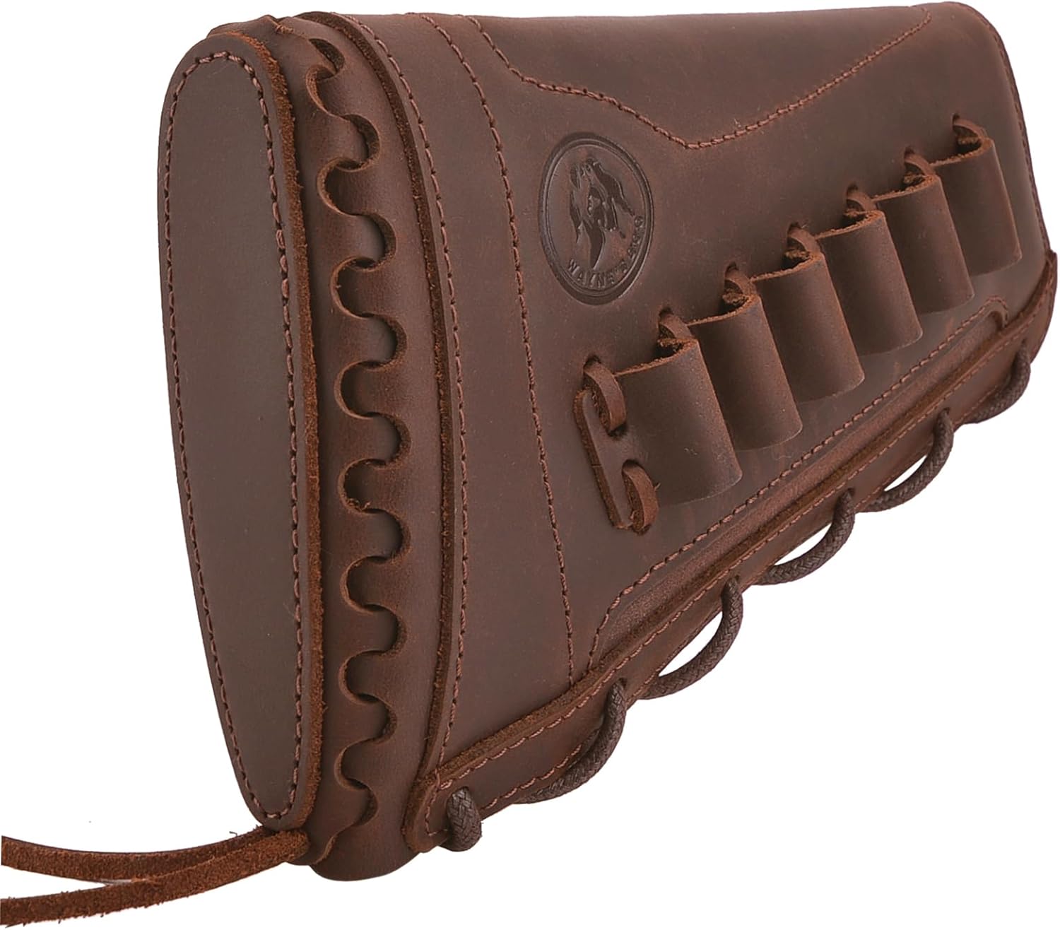 Soporte de cartucho de carcasa para rifle de cuero, almohadilla a tope de pistola para 30-30 .357 .22LR 410GA 45-70 44mag