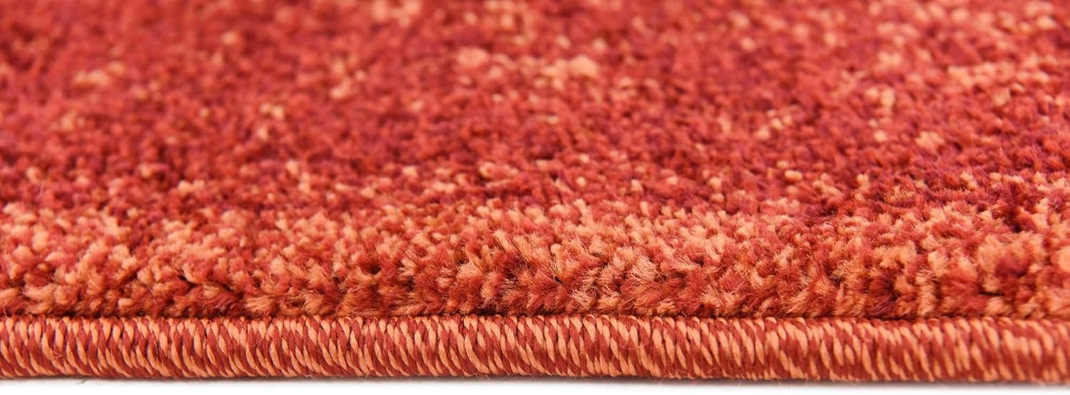 Unique Loom La Jolla Collection Farmhouse, contemporánea, botánica, tradicional, alfombra vintage, 2 pies 2 pulgadas x 6 pies, naranjaborgoña