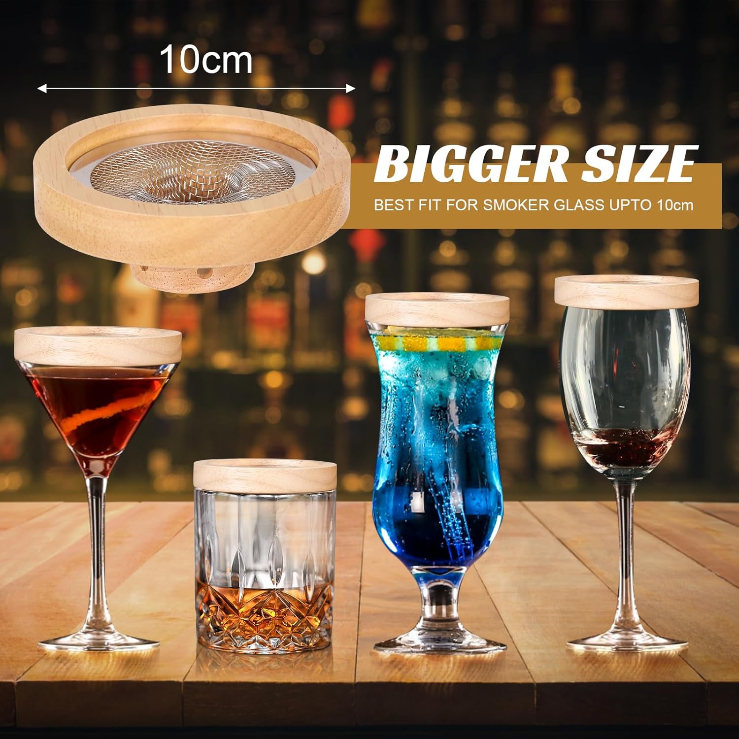 Kit de ahumador de cóctel con antorcha, 8 sabores de chips de madera, bourbon, kit de infusor de ahumador de whisky, kit de ahumador de bebidas