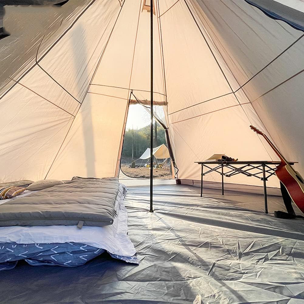 Tienda de campaña Tipi india al aire libre ultraligera Tienda de campaña pirámide familiar para mochileros, camping, senderismo, bushcraft, viajes,