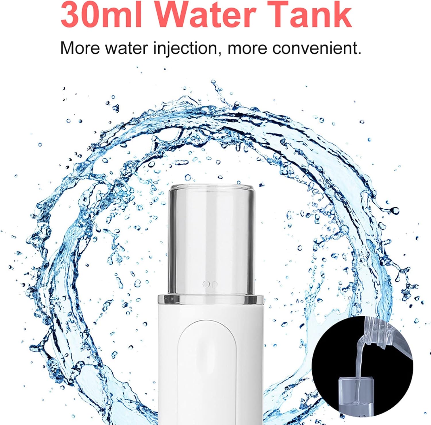Atomizador de humedad facial de niebla fina para la cara Spritz de mano refrescante para la piel hidratación profunda, pulverizador de