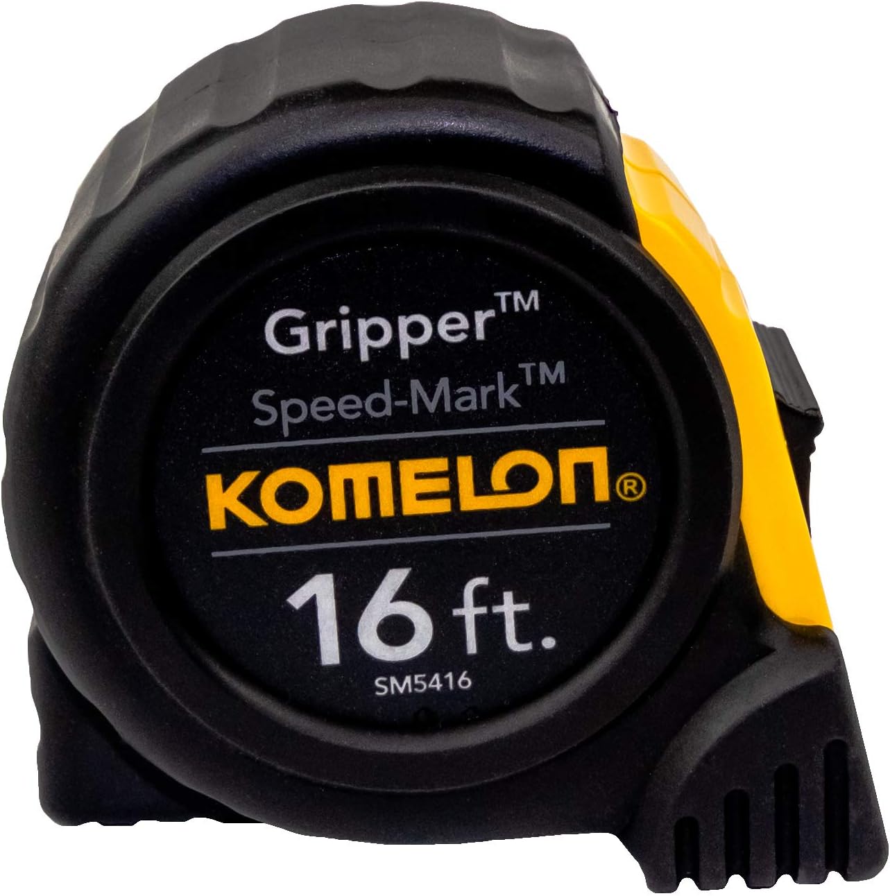 Komelon SM5416 Speed Mark Gripper – Cinta métrica de hoja de acero con revestimiento acrílico, 16 pies por 1 pulgada, hoja blanca