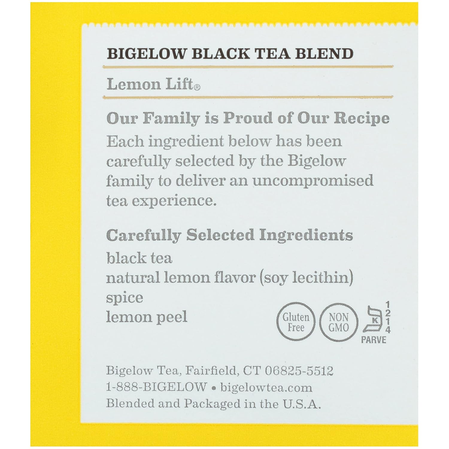 Bigelow, Black Tea, Lemon Lift, 20 bolsas de té, 1.37 oz (38 g) (paquete de 2)