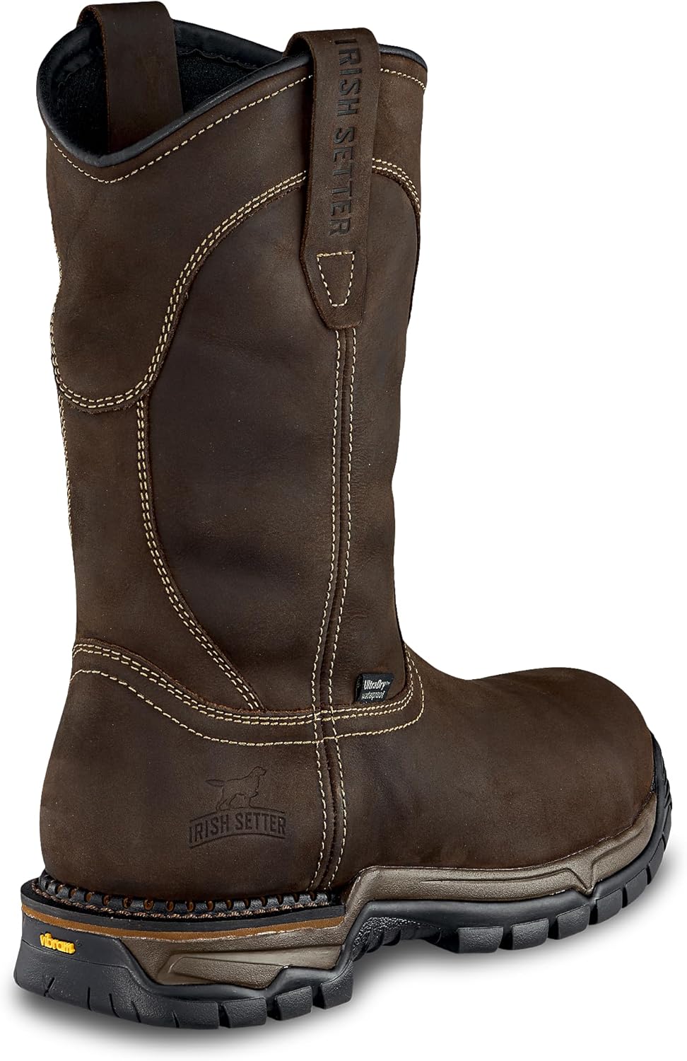 Irish Setter, Two Harbors, para hombre, 11 pulgadas, impermeable, puntera de seguridad de acero, bota de trabajo, marrón