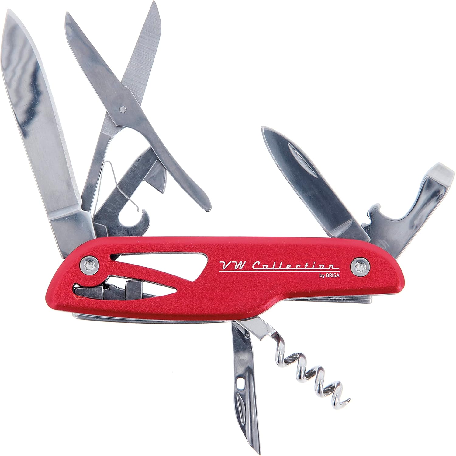 BRISA VW Collection – Cuchillo de bolsillo multifuncional 3D Volkswagen, archivo, tijeras, abrebotellas y latas