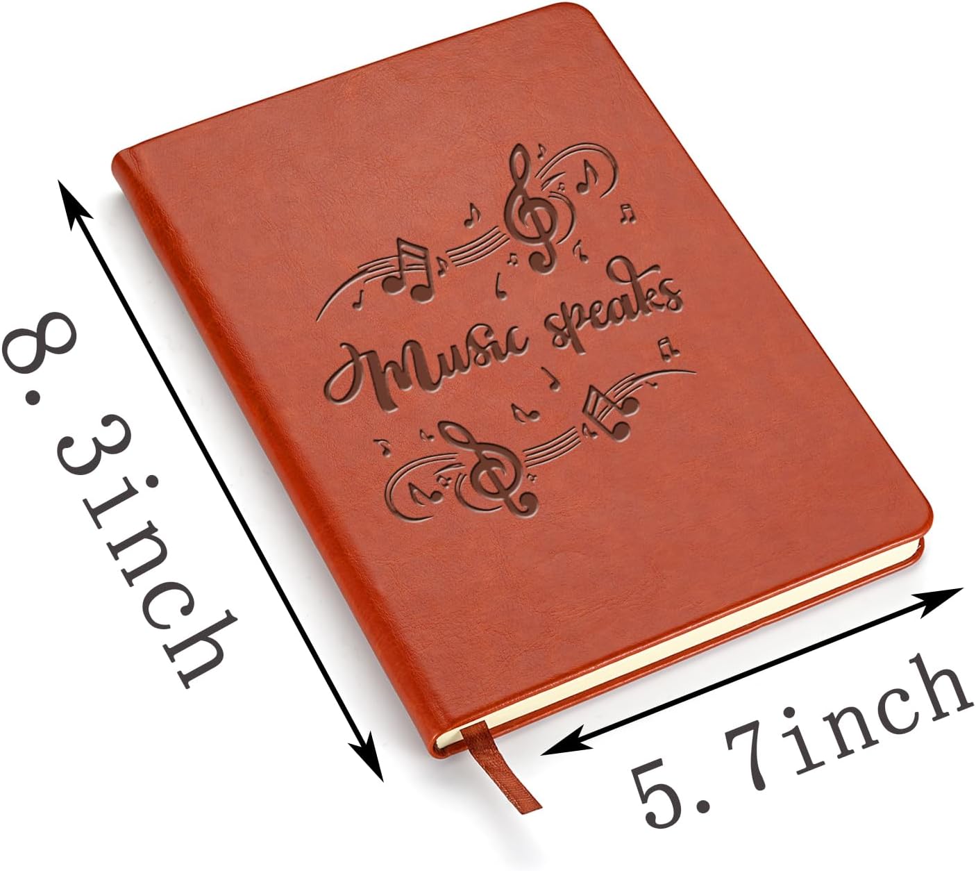 Regalo de música, regalo para amantes de la música, habla con música, diario de cuero, regalo para músicos, terapeuta musical, cuaderno de música