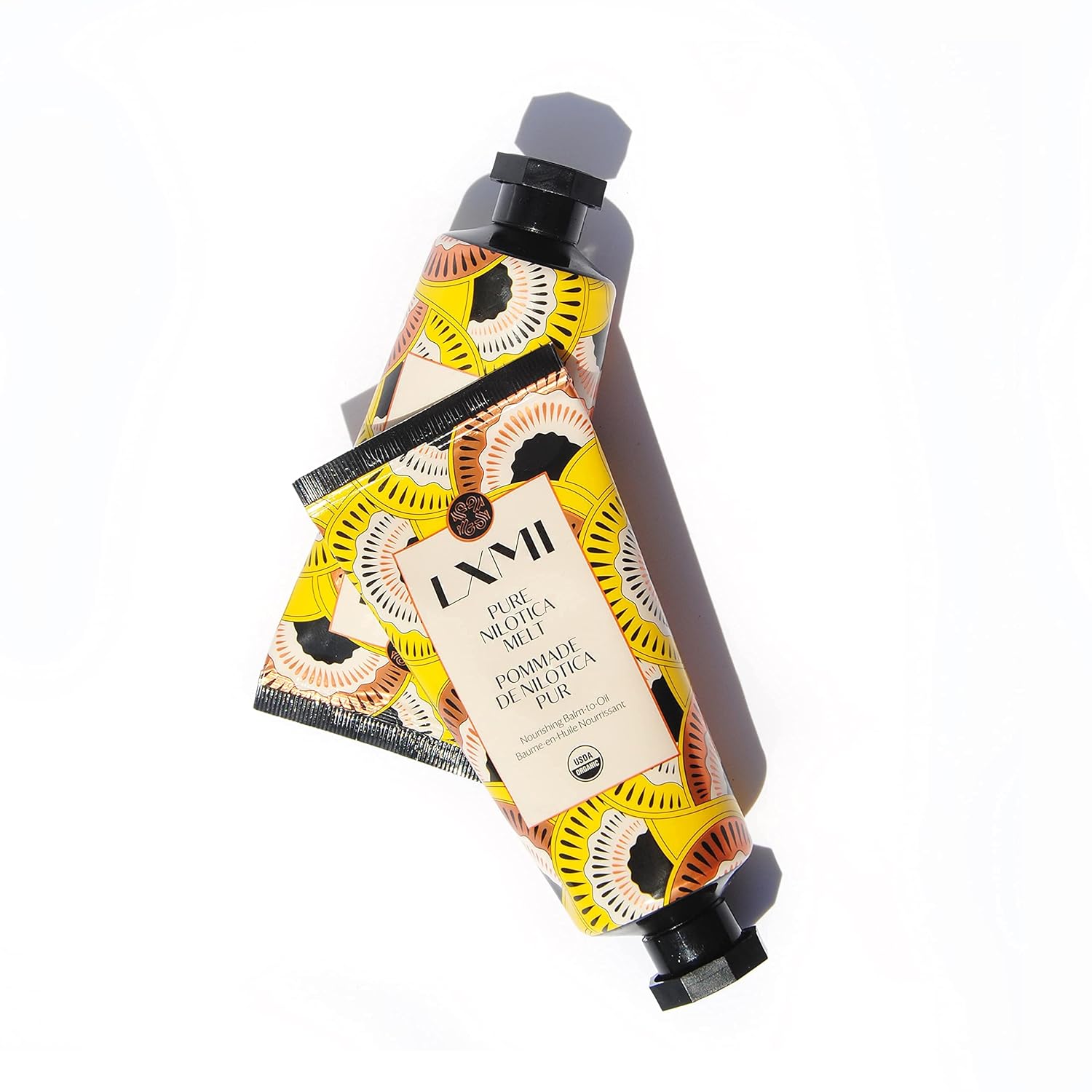 LXMI Pure Nilotica Organic Melt  100% orgánico certificado por USDA  Bálsamo a aceite indulgente, alternativa de manteca de karité ultra limpia para