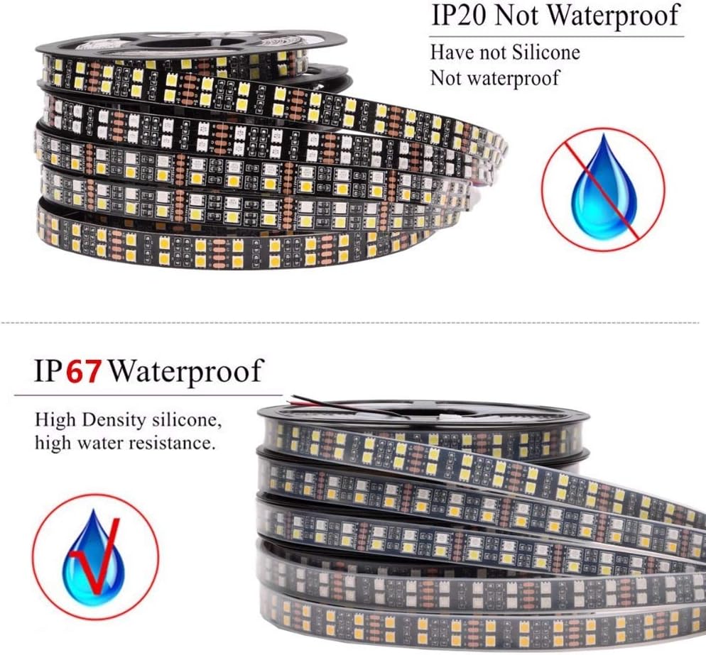Accesorios de decoración LED para decoración del hogar, cinta de neón flexible, tira de LED RGB, impermeable, PCB 5050 DC12V 120LEDsm, tira de luz
