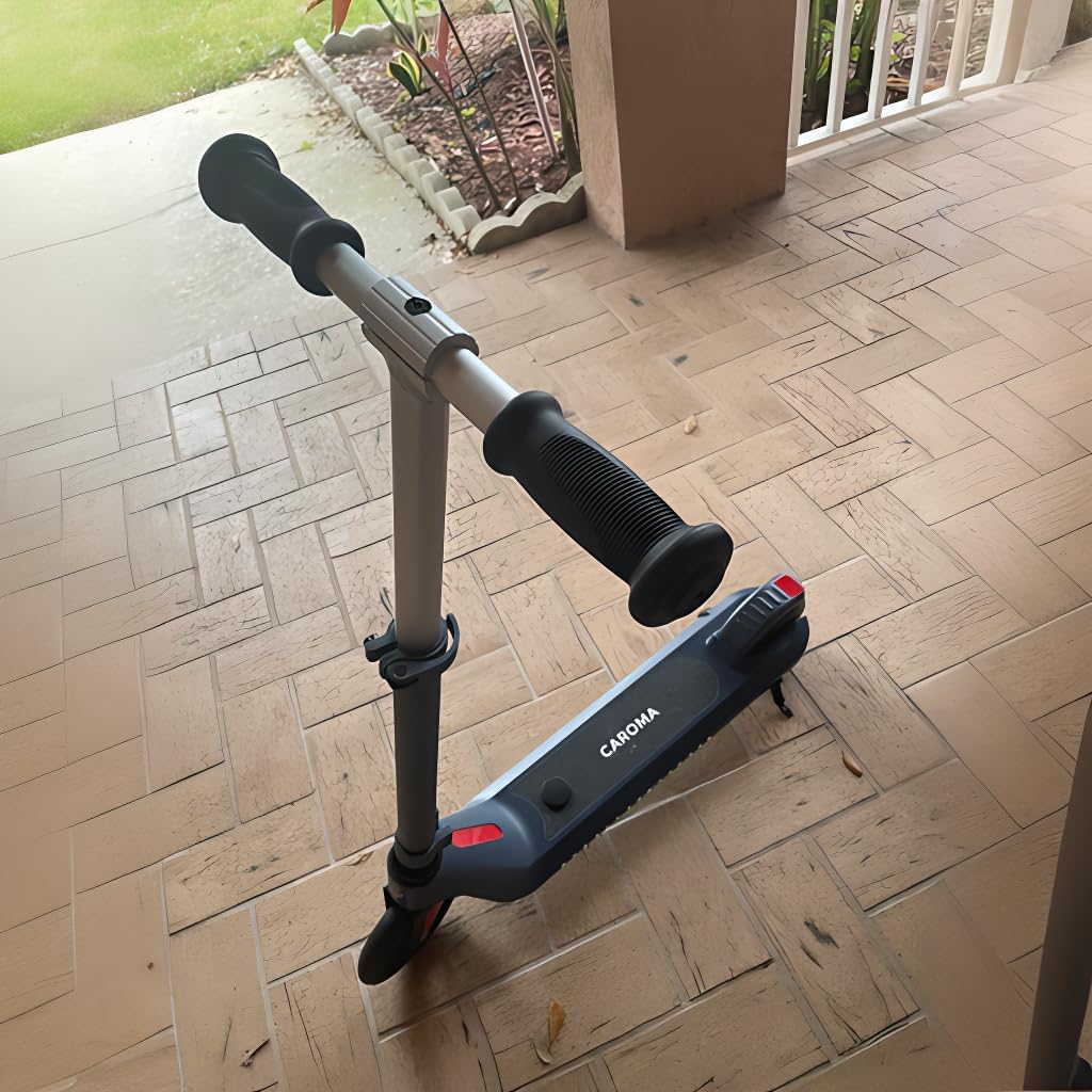 Caroma Scooter eléctrico E32E35 para niños de 6 a 14 años, 10 millas por hora y 7 millas, altura y velocidad ajustables, scooter eléctrico plegable