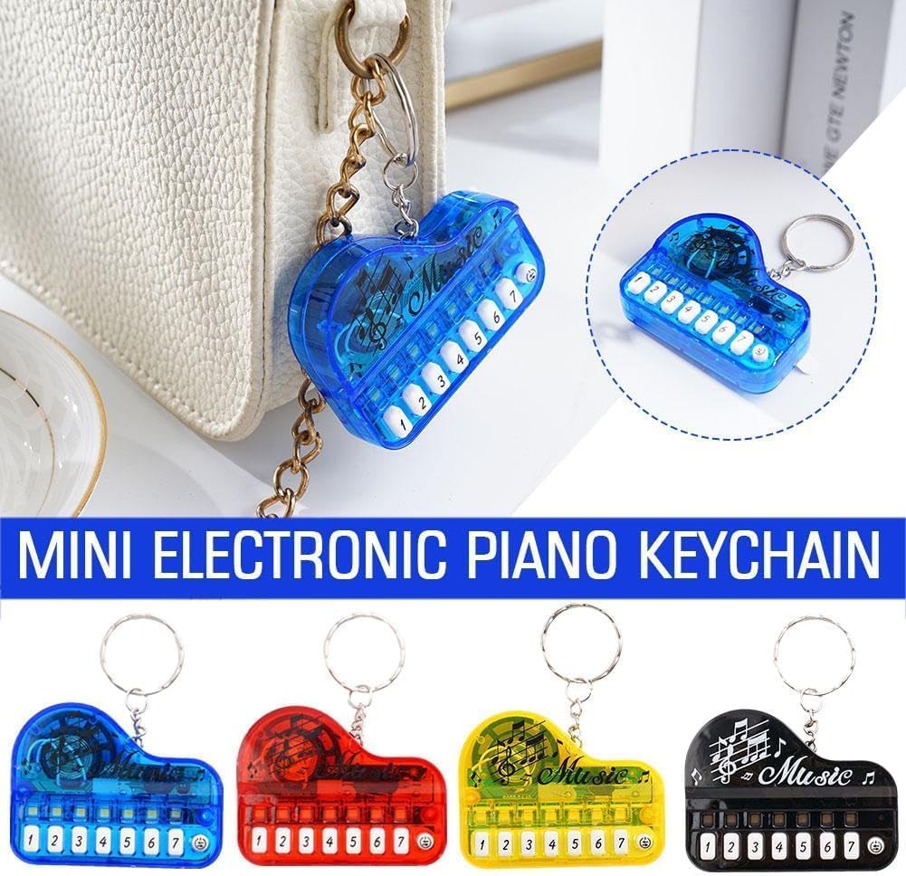 Llavero de micro piano negro, teclado portátil, mini llavero de teclado electrónico con luces, pianos y teclados, llavero de instrumentos musicales,