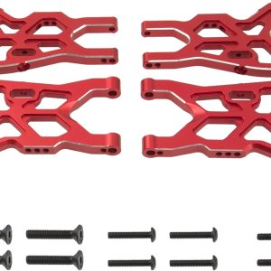 Juego de brazos de suspensión delanteros y traseros de metal que actualiza las piezas compatibles con Arrma 18 Infraction 4X4 MEGAVendetta 4X4 3S Juego de brazos de suspensión delanteros y traseros de metal que actualiza las piezas compatibles con Arrma 18 Infraction 4X4 MEGAVendetta 4X4 3S