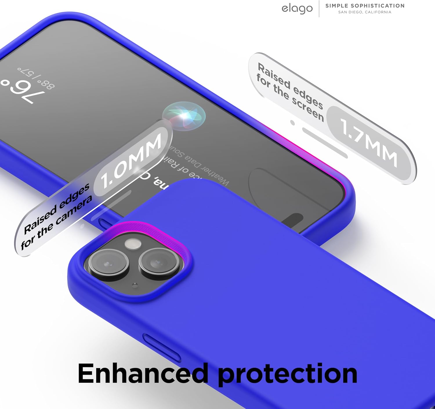 elago Compatible con iPhone 15, funda de silicona líquida, funda protectora de cuerpo completo, a prueba de golpes, funda delgada para teléfono,