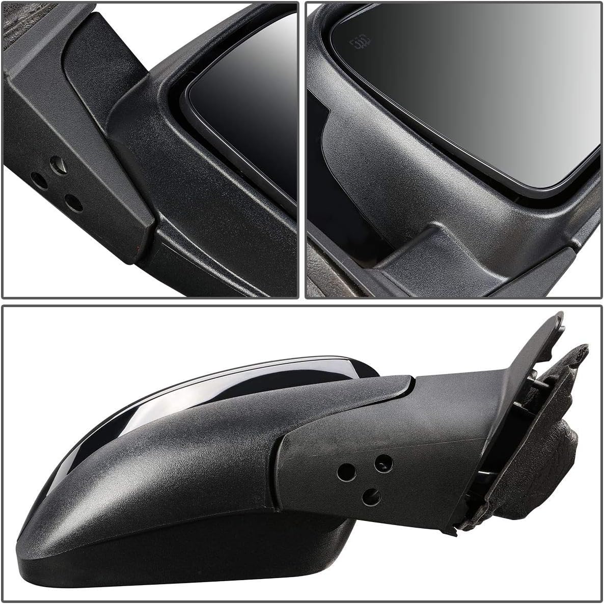 DNA Motoring OEM-MR-CH1321330 Estilo de fábrica Powered+Heated Espejo de puerta lateral derecha, negro