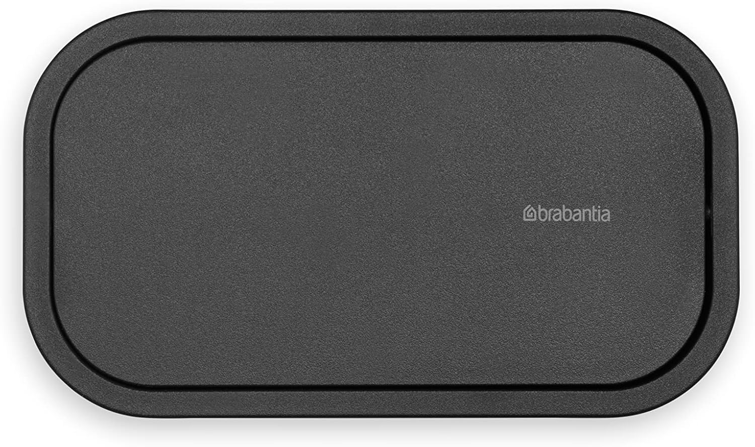 Brabantia MindSet – Cubo de basura pequeño para baño (gris oscuro) Contenedor higiénico con tapa abatible para desechar cosméticos usados,