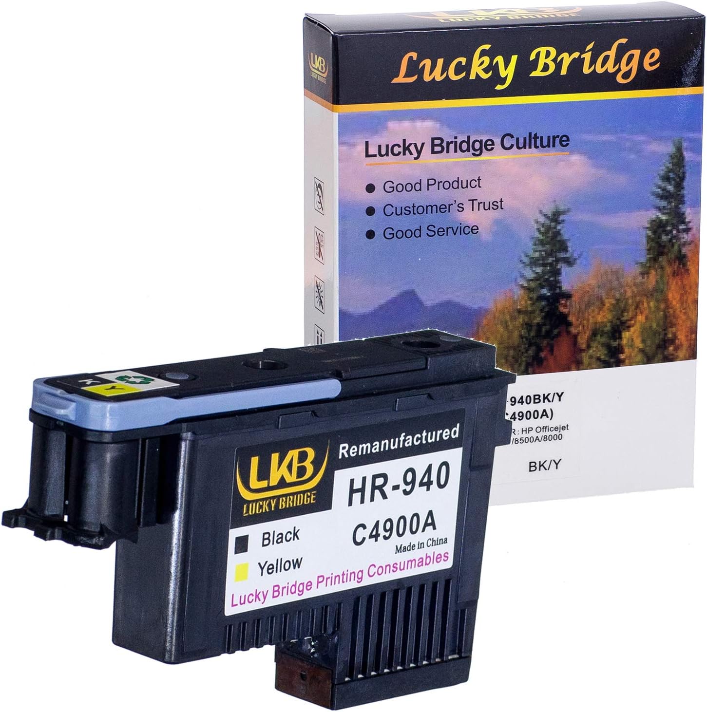 LKB HP940 Cabezal de impresión 1PK C4900A remanufacturado compatible para HP Officejet con Pro 8000 8500A 8500A Plus 8500A Premium (1 por)