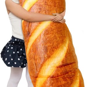 AUECOOME Almohada de pan gigante de 48 pulgadas, almohada de felpa de pan de simulación 3D, almohada de cuerpo divertida para el cuerpo, juguetes de AUECOOME Almohada de pan gigante de 48 pulgadas, almohada de felpa de pan de simulación 3D, almohada de cuerpo divertida para el cuerpo, juguetes de