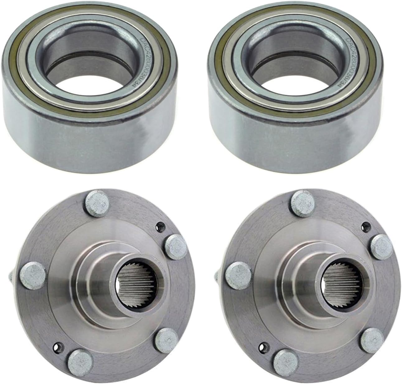 Juego de buje de rueda delantera, rodamiento y sello de 4 piezas para Hyundai Tiburon XG350 XG300 2.7L 3.0L 3.5L 2001-2008