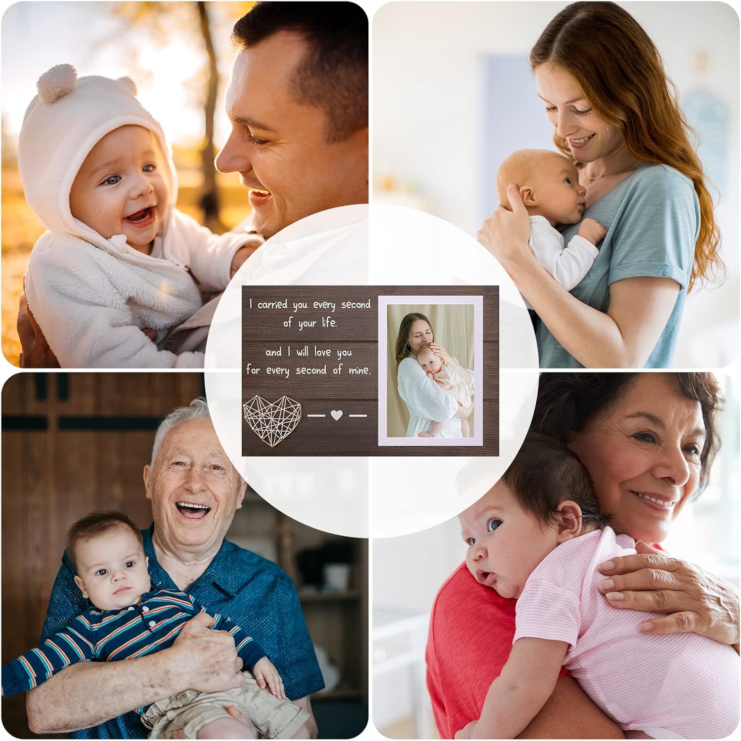 Regalos de bautismo para niños y niñas, regalos de bautismo para bebés, marco de fotos para el bautismo o bautizo del bebé, tarjeta de bendición en