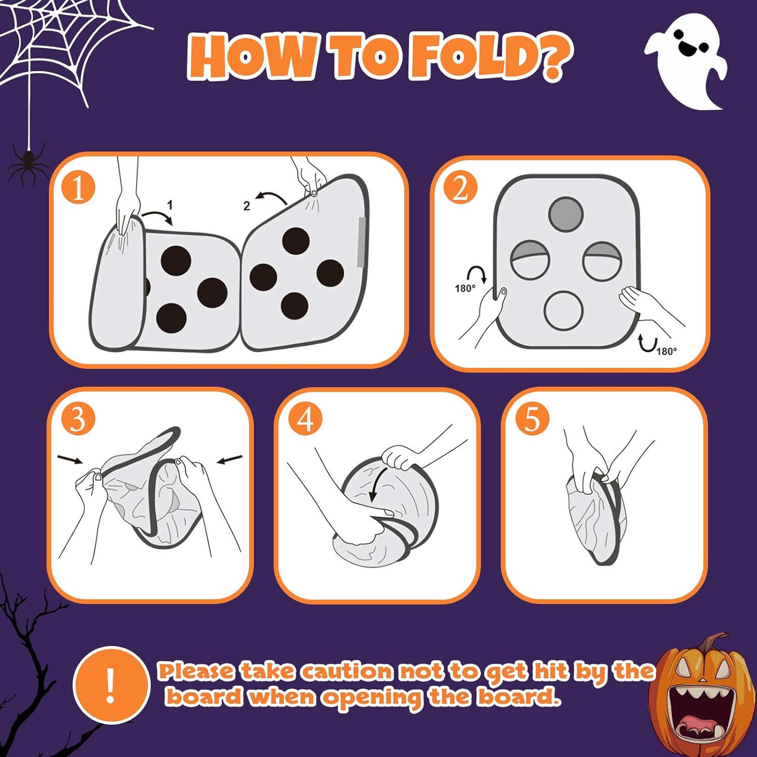 Juego de lanzamiento de bolsas de frijoles de Halloween 3 en 1, juego de pelota de fútbol portátil, juego de dardos, juego de lanzamiento de bolsas