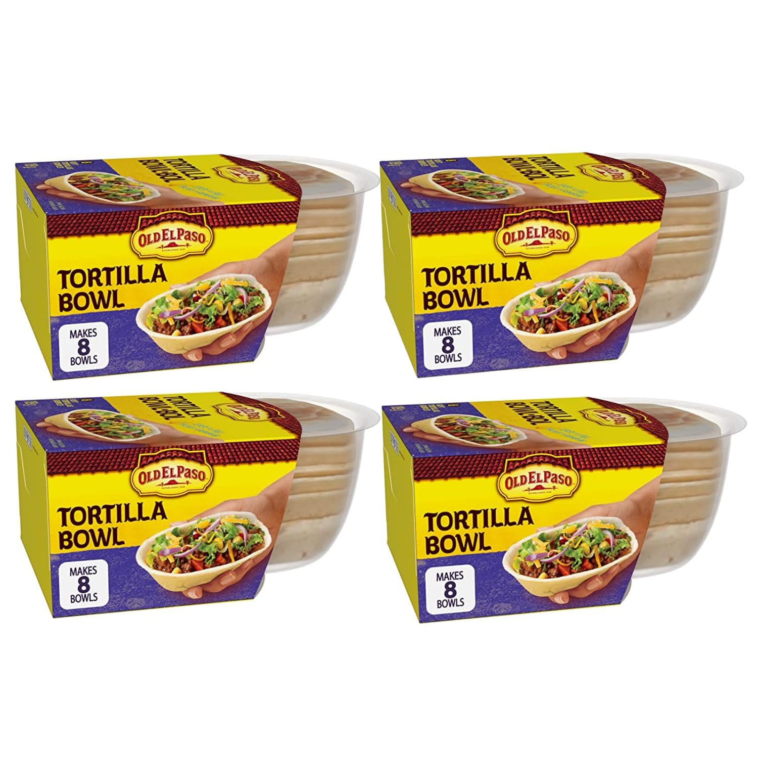 Old El Paso Soft Tortilla Bowls, 8 cuencos, 189 g6.6 oz (paquete de 4) enviados desde Canadá