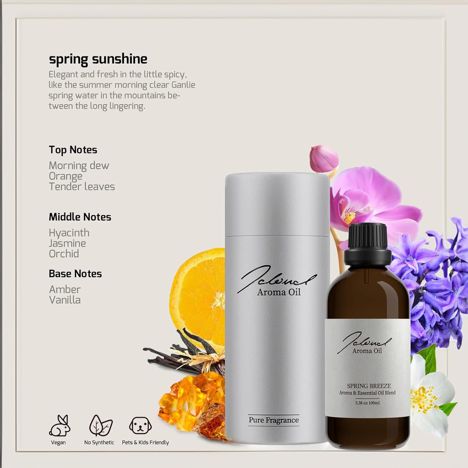 JCLOUD Máquina de aire inteligente de aroma para el hogar con brisa primaveral inspirada en los aceites esenciales de hotel InterContinental de 3.4